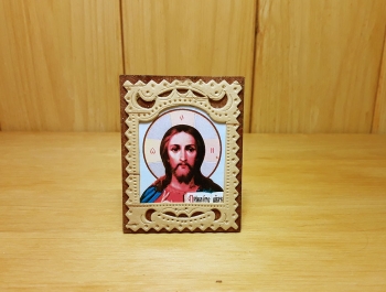 Икона резная Иисус 5*6,5