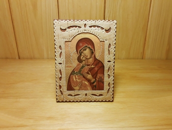 Икона резная Божья Матерь 8*11