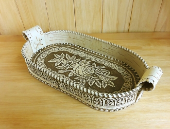 Сухарница большая овальная «Роза»